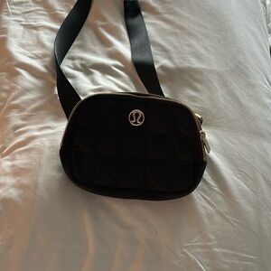 lululemon athletica Black Quilted Crossbody Bag